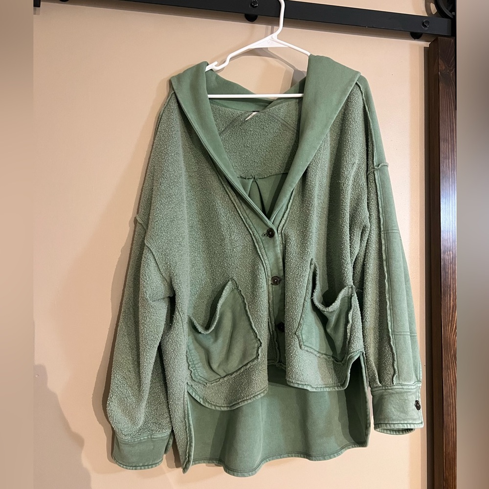 Free People Jordan Reverse Fleece Shacket